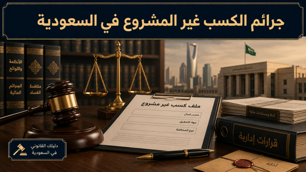 جرائم الكسب غير المشروع في السعودية والأموال المكتسبة بطرق غير نظامية