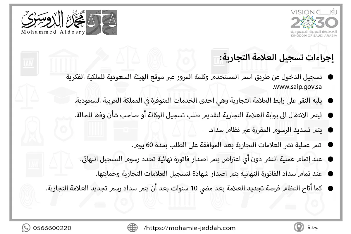 حماية العلامة التجارية في النظام السعودي 2 إجراءات تسجيل العلامة التجارية
