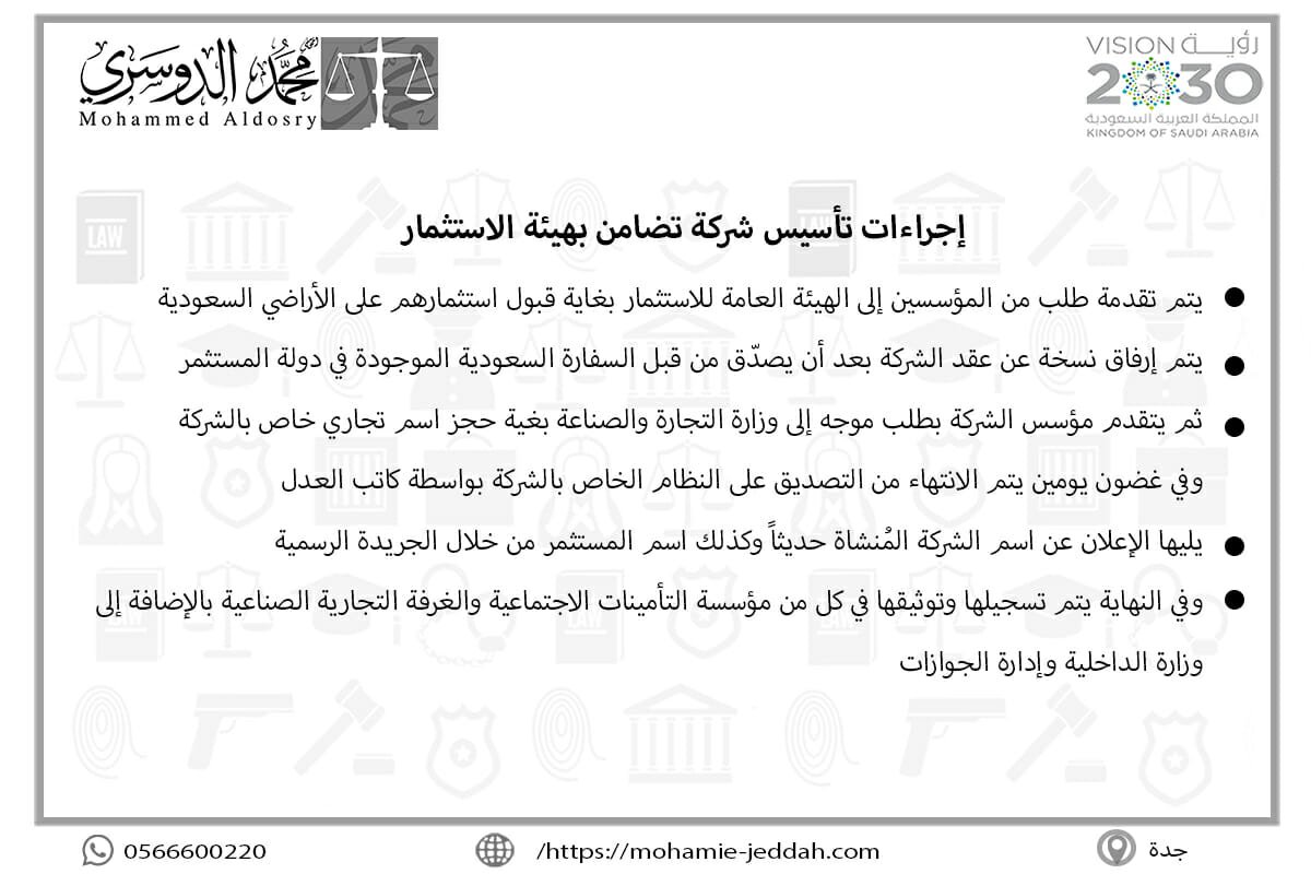 إجراءات تأسيس شركة تضامن بهيئة الاستثمار