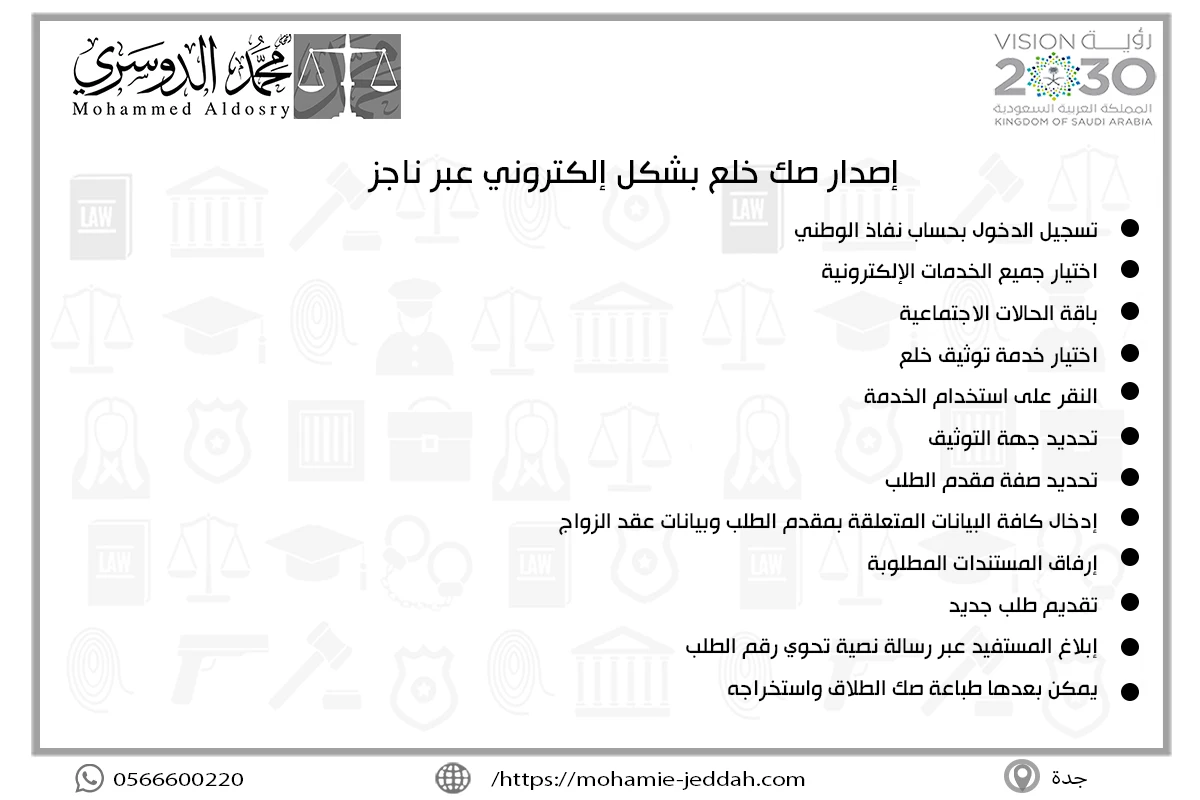 طريقة اصدار صك خلع 2 إصدار صك خلع بشكل إلكتروني عبر ناجز