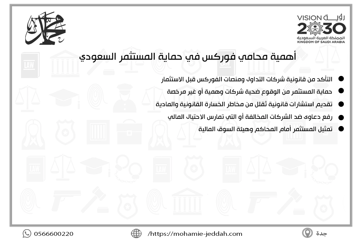 أهمية محامي فوركس في حماية المستثمر السعودي
