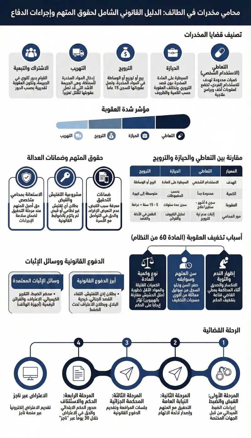 محامي مخدرات في الطائف