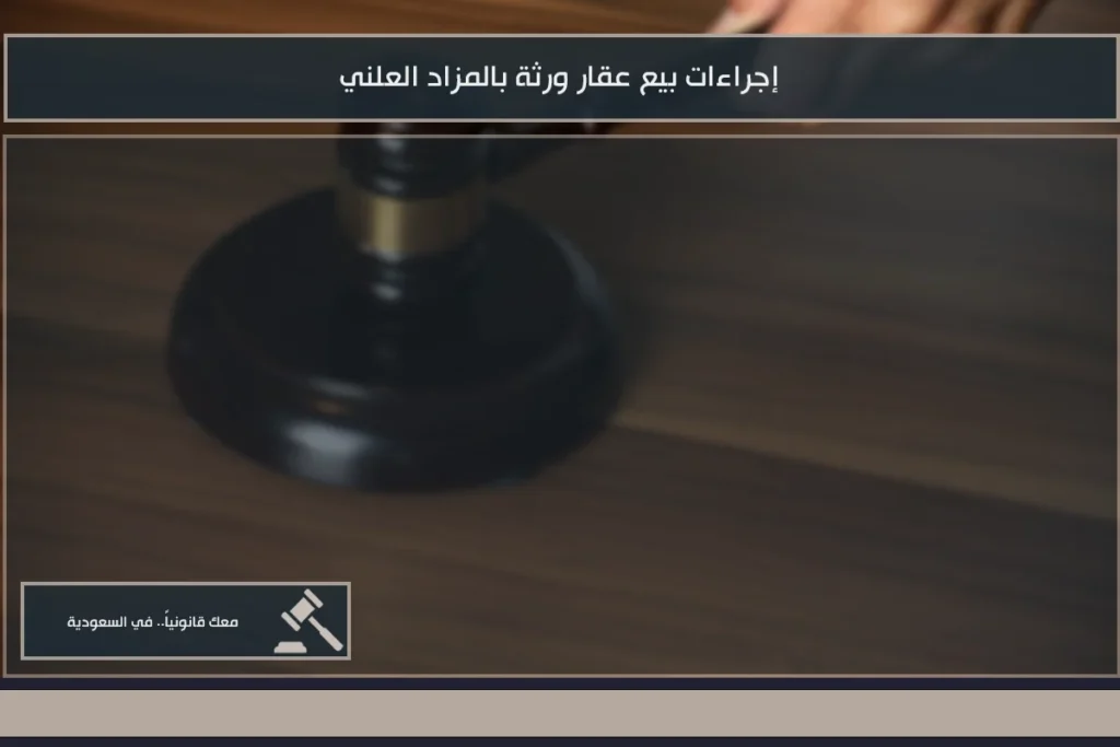 إجراءات بيع عقار ورثة بالمزاد العلني في السعودية عند تعذر القسمة أو اتفاق الورثة