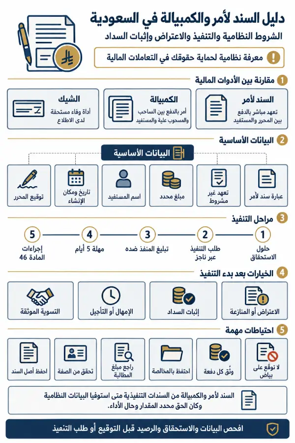 السند لأمر والكمبيالة في السعودية 1 إنفوجرافيك مقارنة بين السند لأمر والكمبيالة